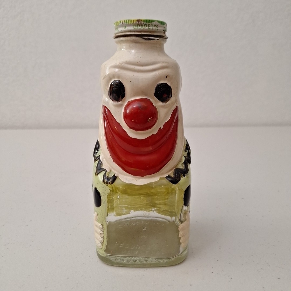 Vintage Americana‎ Hand Painted Figural Glass Bottle Piggy Bank MADE IN USA